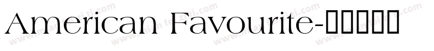 American Favourite字体转换